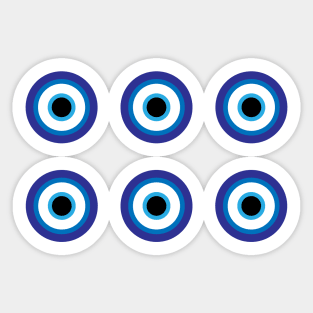 Turkish Evil Eye (Nazar) bead symbol stickers, Istanbul Sticker